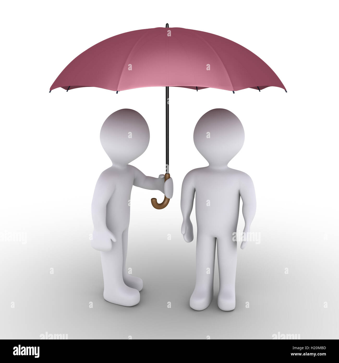 Persona tutelare con ombrello un altro Foto Stock