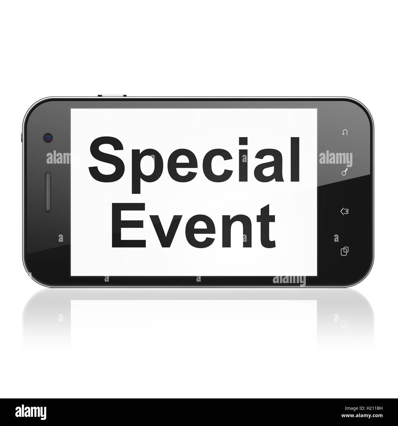 Il concetto di business: Evento Speciale sullo smartphone Foto Stock