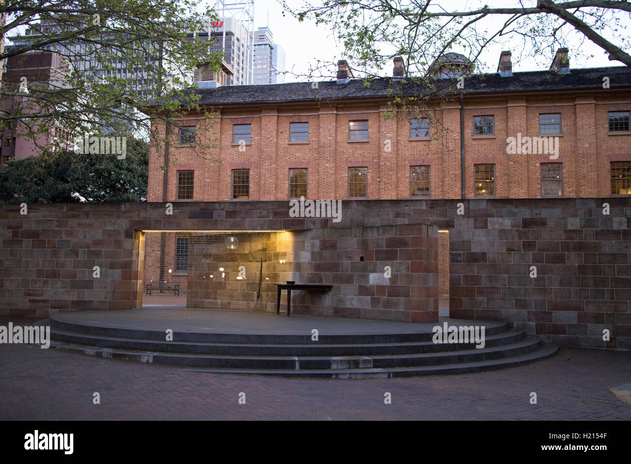 La carestia irlandese Memorial a Hyde Park Barracks Sydney Australia Foto Stock