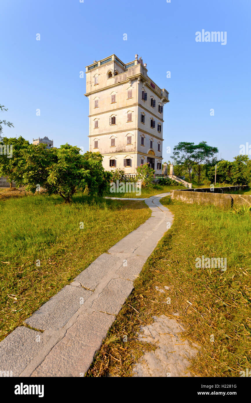 Del Kaiping Diaolou case nel Guangdong, Cina. Foto Stock