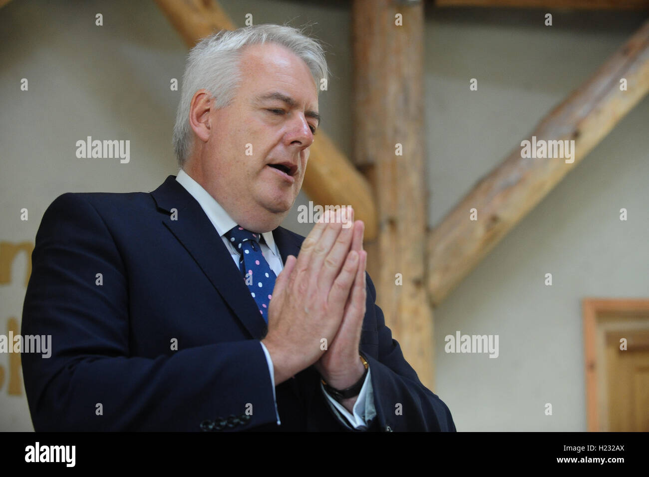 Il gallese, lavoro politico e il Primo Ministro del Galles, Carwyn Jones. Foto Stock