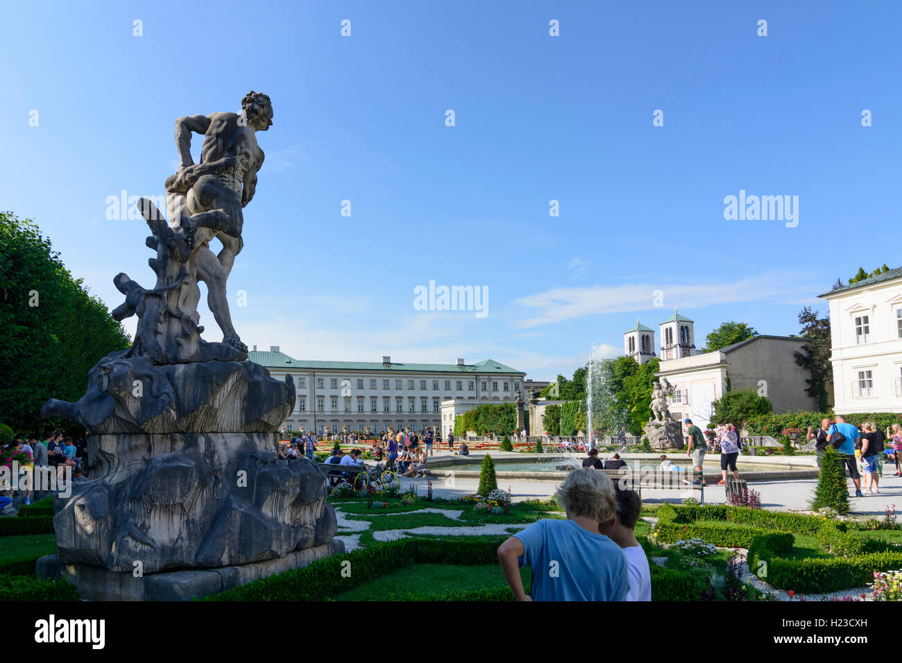 Salisburgo: Castello di Mirabell, Giardini di Mirabell, Salisburgo, Austria Foto Stock