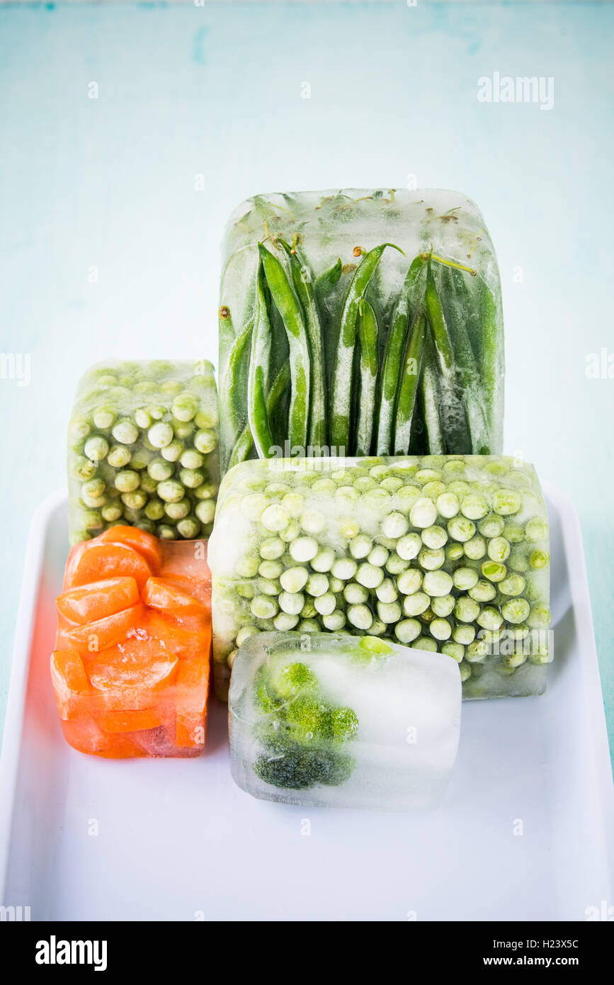 Verdure Congelate. Foto Stock
