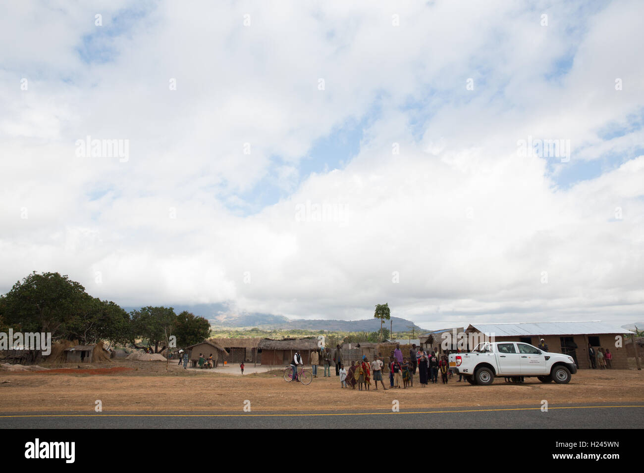 Villaggio Cavaia, Chica district . Nampula Provincia, Mozambico, Agosto 2015: . Foto di Mike Goldwater Foto Stock