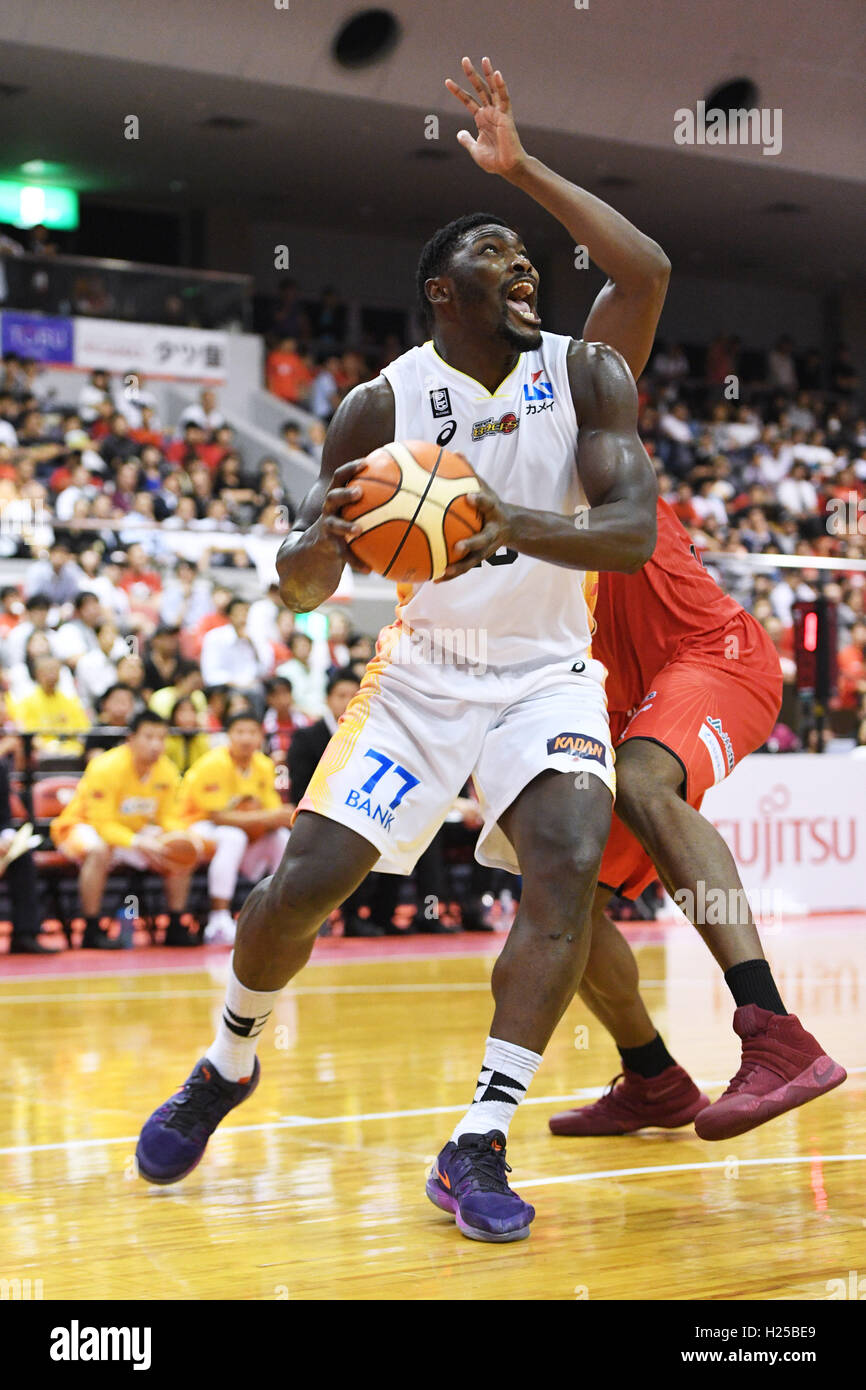 Funabashi Arena, Chiba, Giappone. 24Sep, 2016. Tshilidzi Nephawe (89ers), Settembre 24, 2016 - Basket : 2016-17 B.LEAGUE Prima Divisione corrispondenza tra getti di Chiba 96-77 Sendai ottanta Niners a Funabashi Arena, Chiba, Giappone. © AFLO SPORT/Alamy Live News Foto Stock