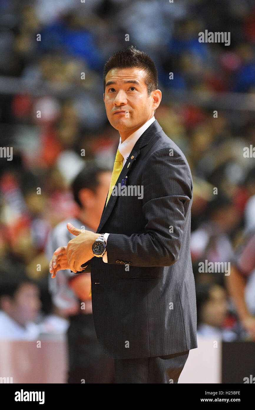 Funabashi Arena, Chiba, Giappone. 24Sep, 2016. Takeo Mabashi (89ers), Settembre 24, 2016 - Basket : 2016-17 B.LEAGUE Prima Divisione corrispondenza tra getti di Chiba 96-77 Sendai ottanta Niners a Funabashi Arena, Chiba, Giappone. © AFLO SPORT/Alamy Live News Foto Stock