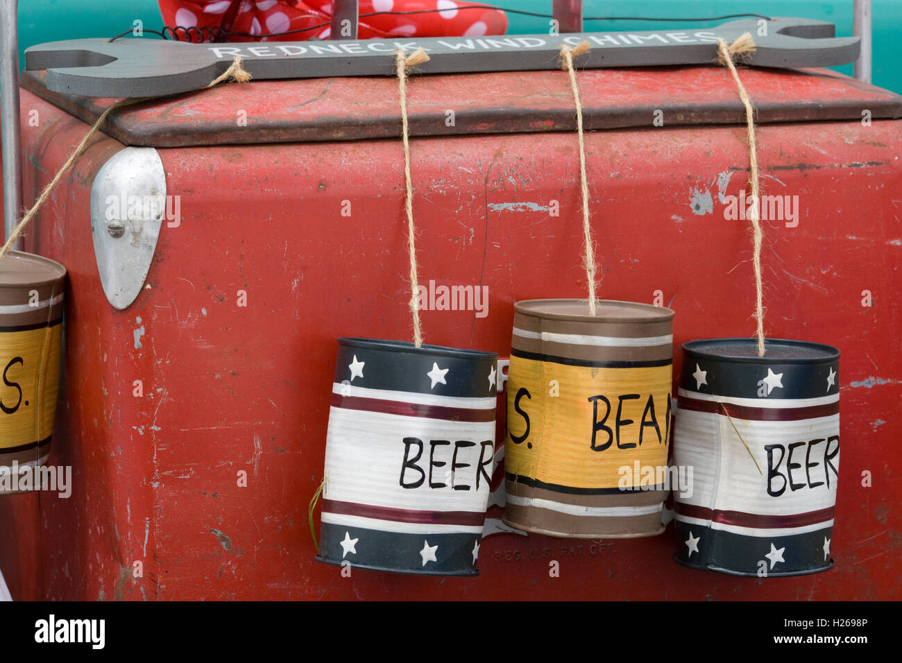 Redneck birra può scacciapensieri Foto Stock