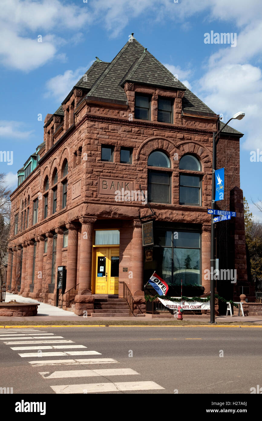 Washburn Historical Museum & Cultural Center un 1890 arenaria Registro Nazionale dei Luoghi Storici. Washburn Wisconsin WI STATI UNITI D'AMERICA Foto Stock