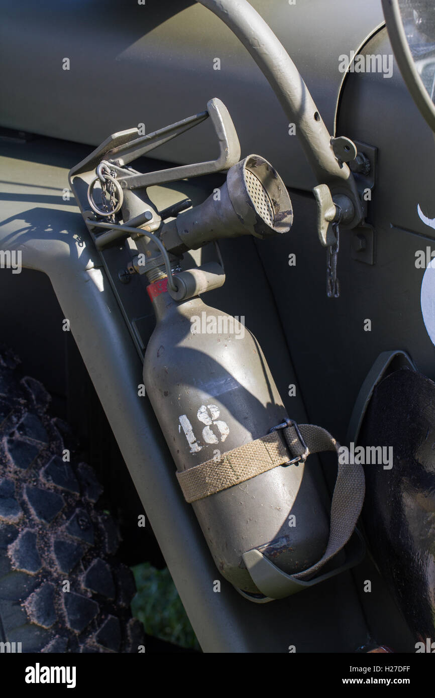 Estintore militare Foto Stock