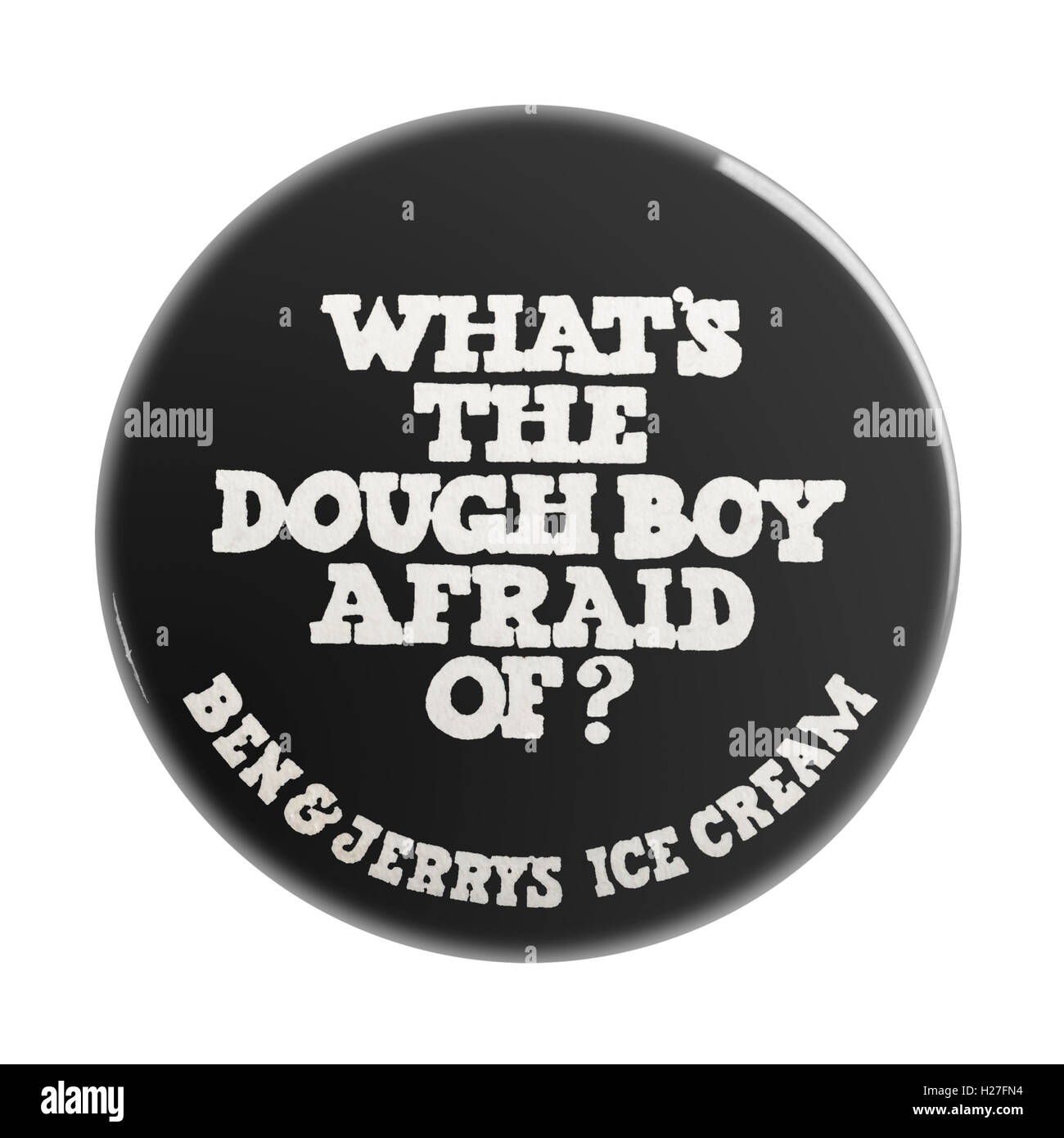 Ben & Jerry pulsante Hippy 1984 Foto Stock