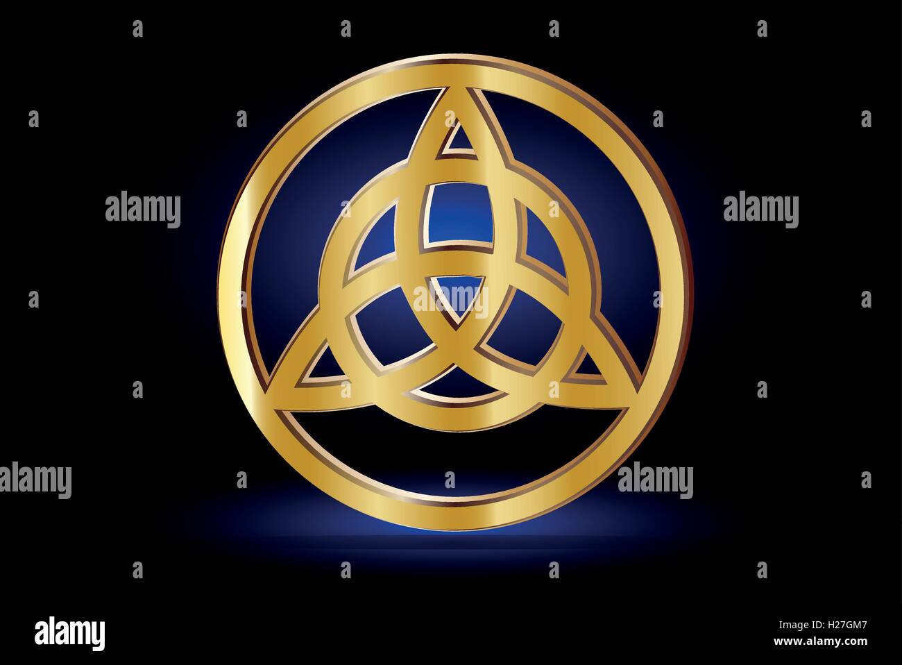 Triquetra simbolo , illustrazione vettoriale ,simbolo di forza, l'onore e gloria, Illustrazione Vettoriale