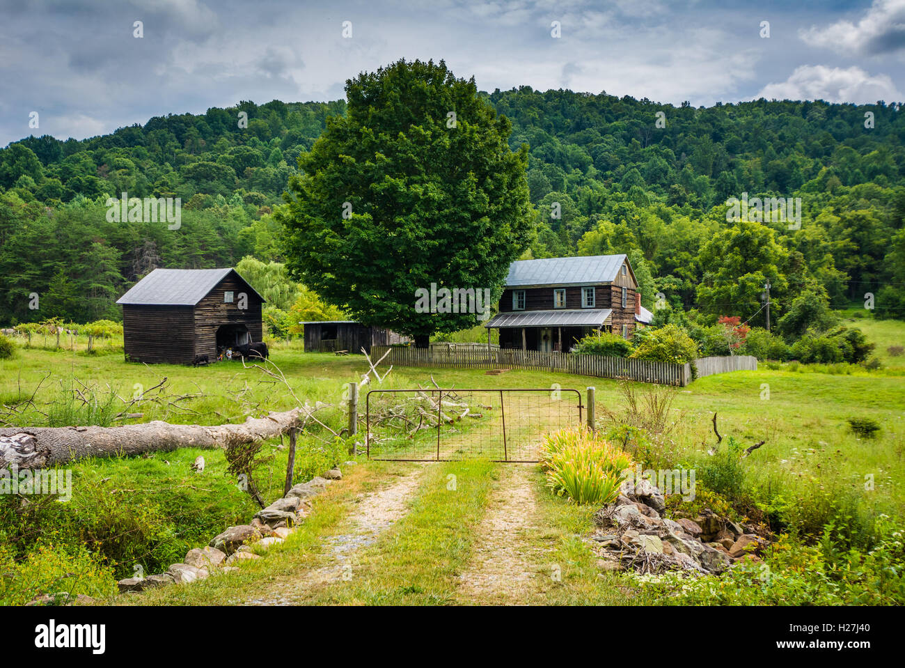 Home nel rurale Shenandoah Valley della Virginia. Foto Stock