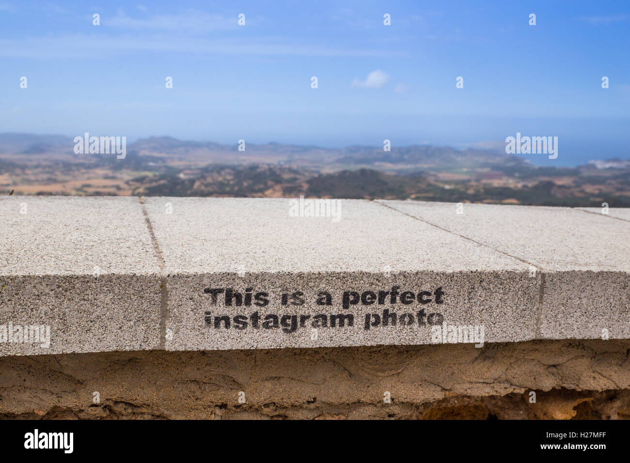 Questa è una perfetta Instagram photo graffiti. Foto Stock