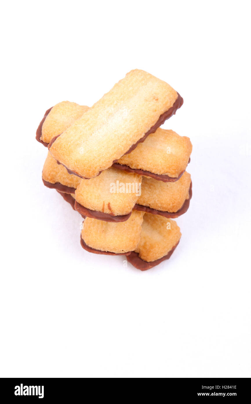 Burrosa biscotti con centro di cioccolato Foto Stock