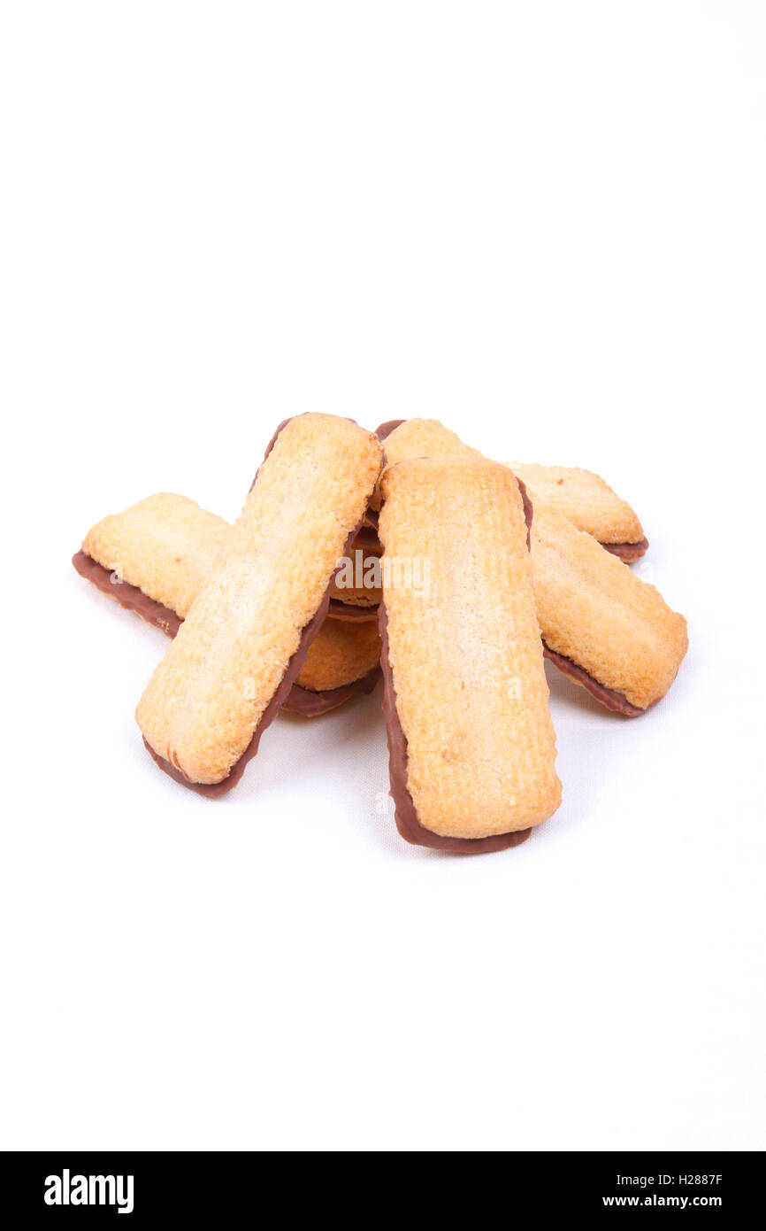 Burrosa biscotti con centro di cioccolato Foto Stock