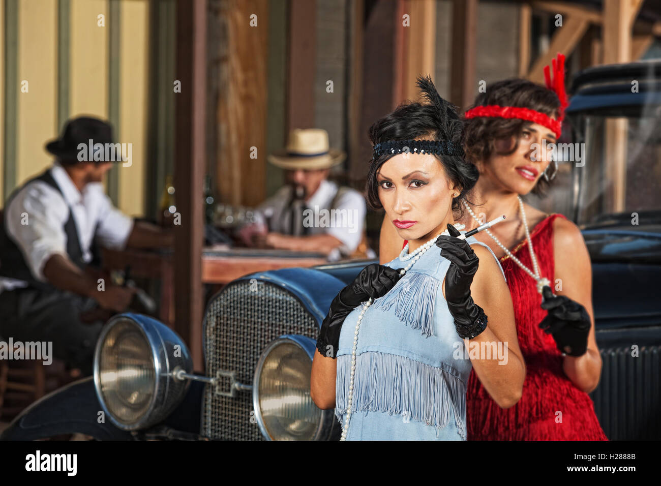 Retrò afosa enca donne Foto Stock