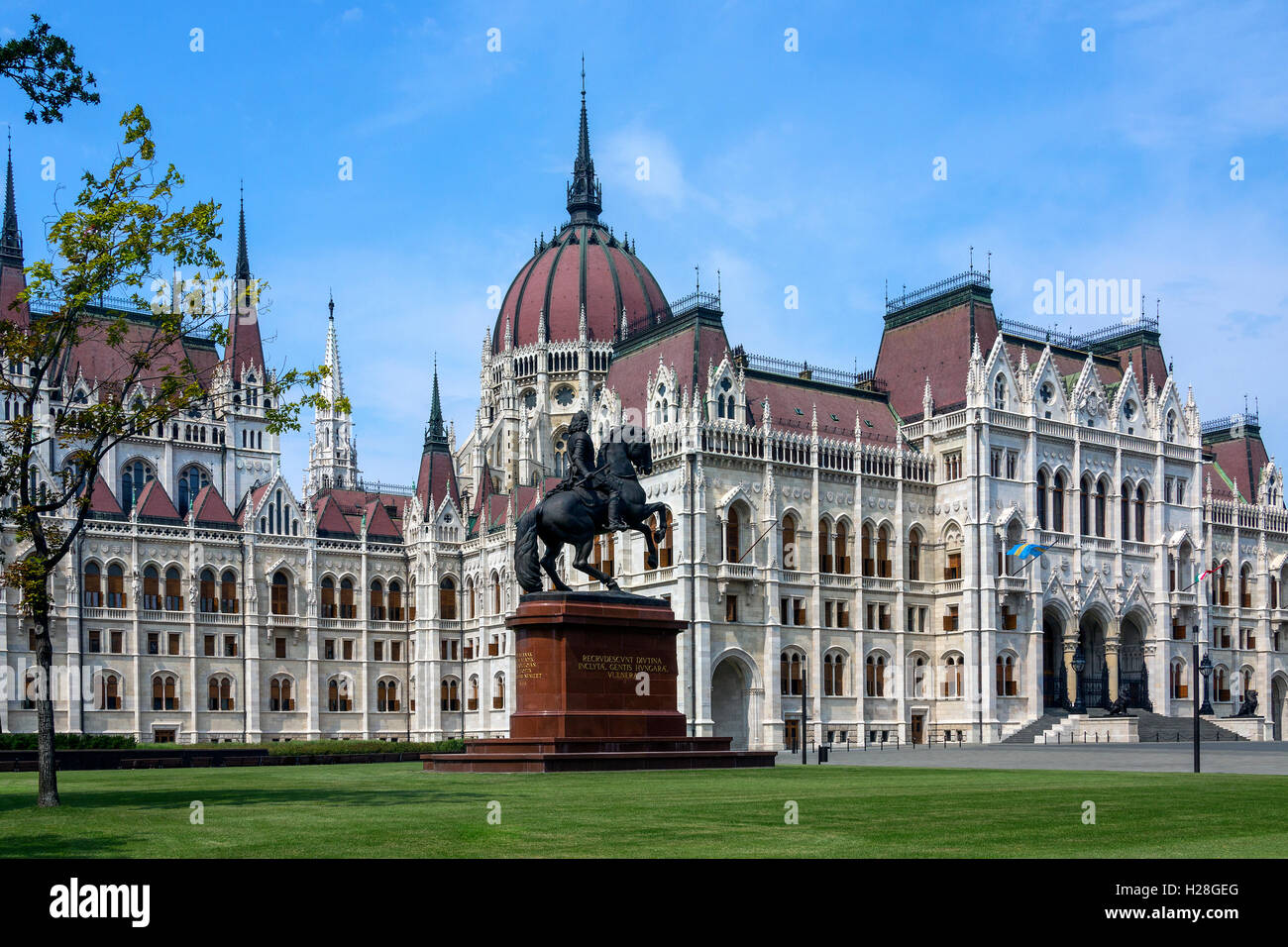 Il Parlamento ungherese edificio in Budapest, Ungheria. È la sede dell'Assemblea nazionale di Ungheria. Foto Stock