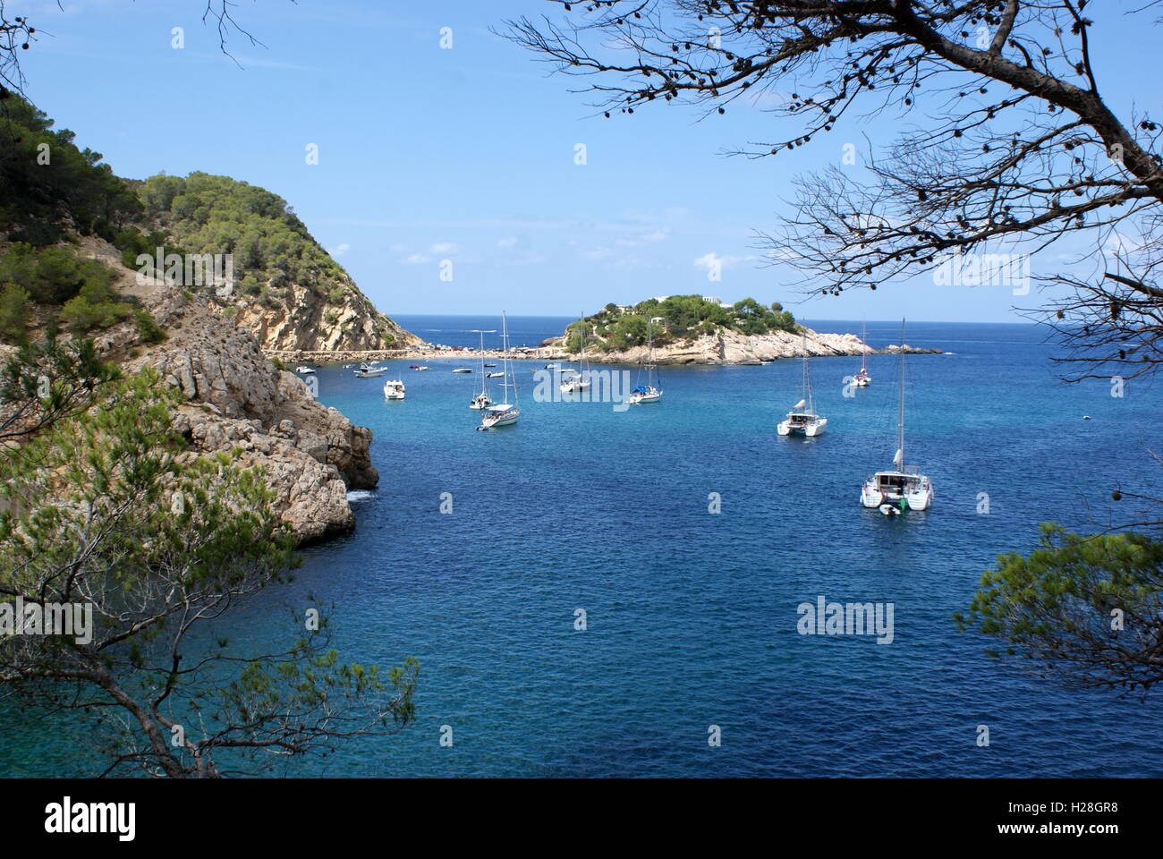 Cala San Miguel, Ibiza, Spagna Foto Stock