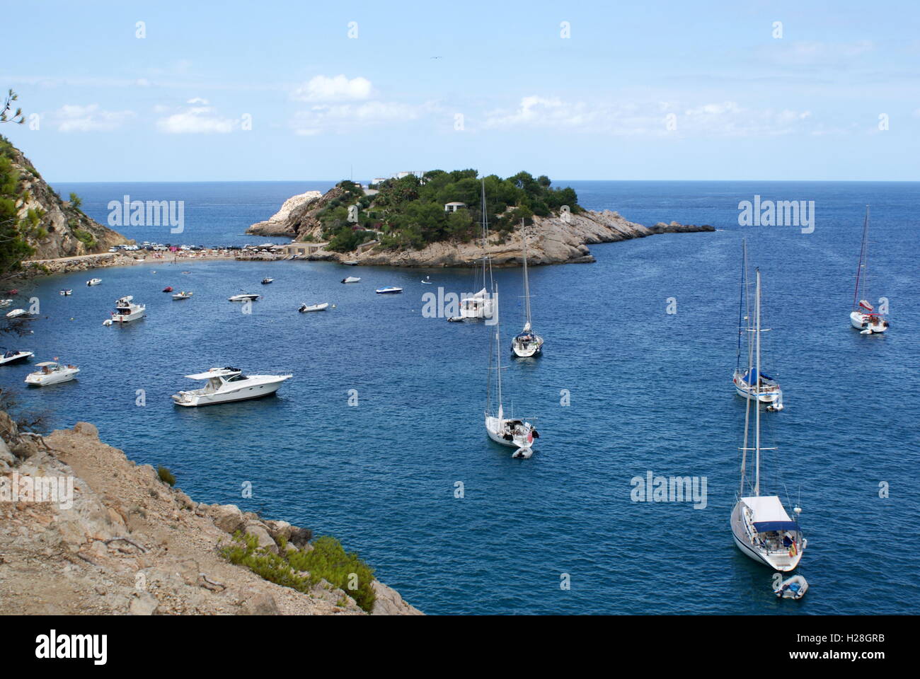 Cala San Miguel, Ibiza, Spagna Foto Stock