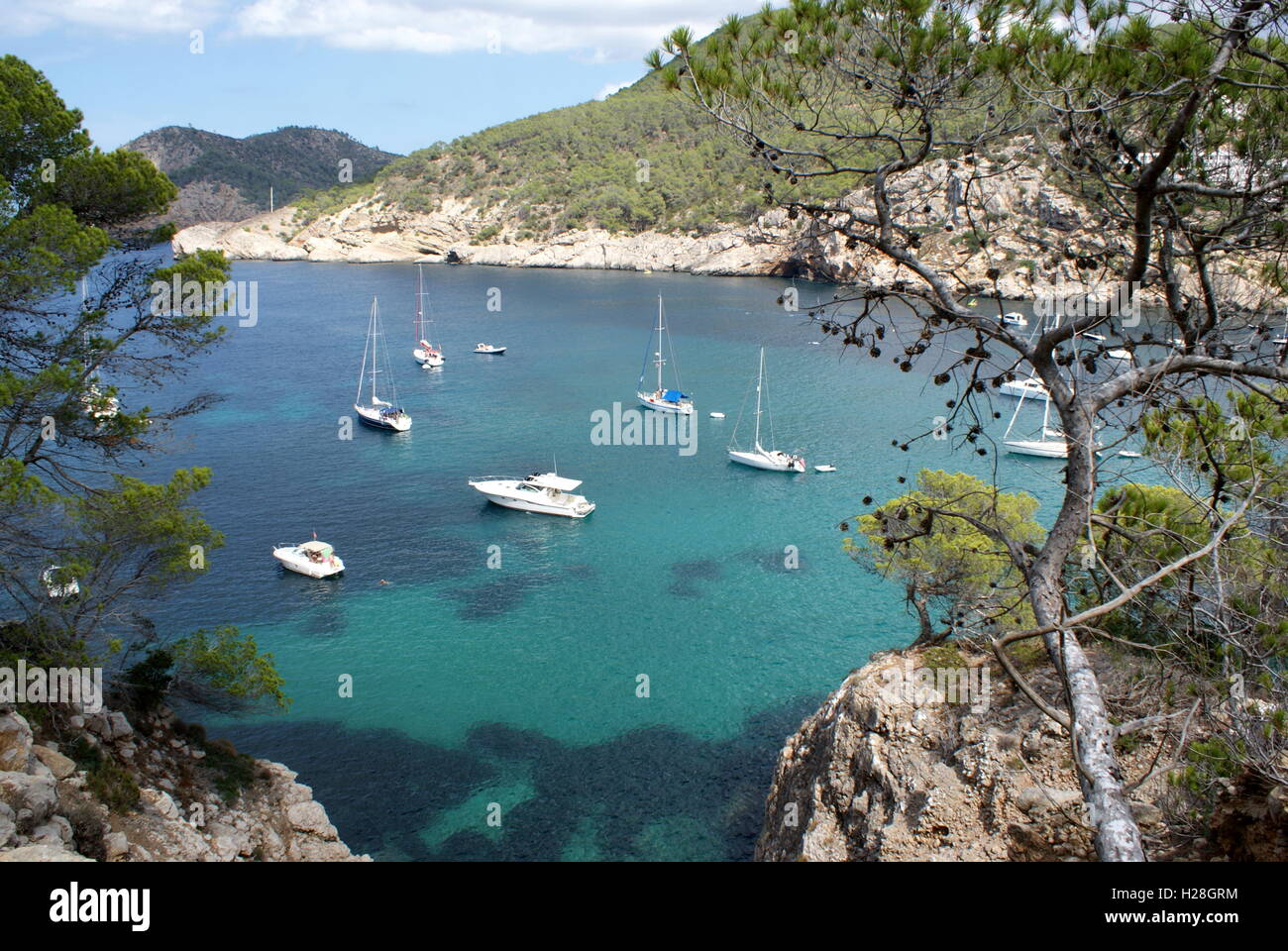 Cala San Miguel, Ibiza, Spagna Foto Stock