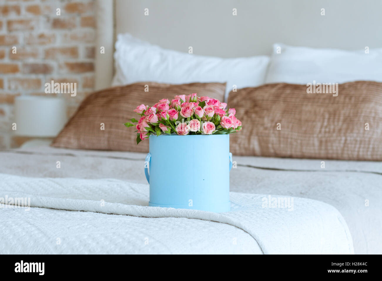 Bouquet di rose rosa Foto Stock