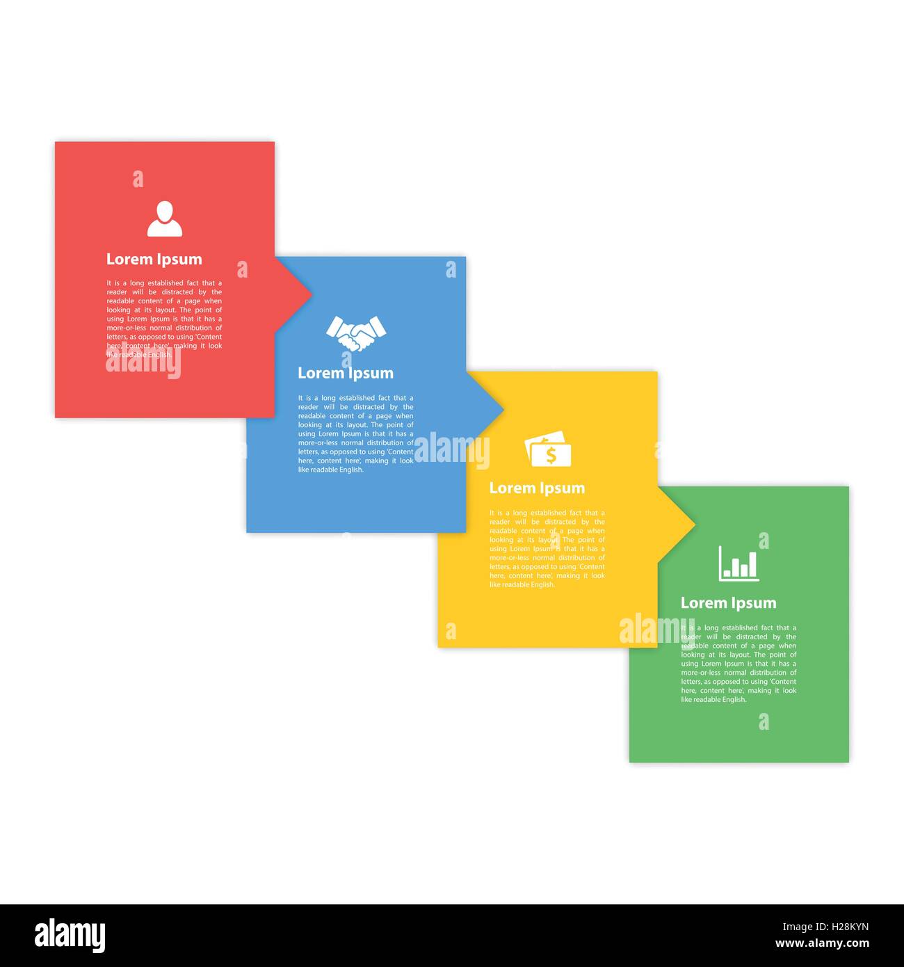 [EPS10] Quattro passi ed infografico sequenza concetto di layout illustrazione vettoriale Illustrazione Vettoriale