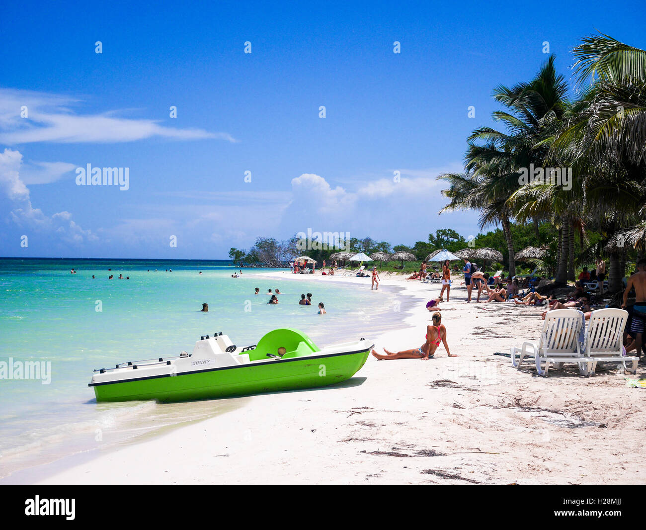 Giornata di sole in spiaggia Foto Stock