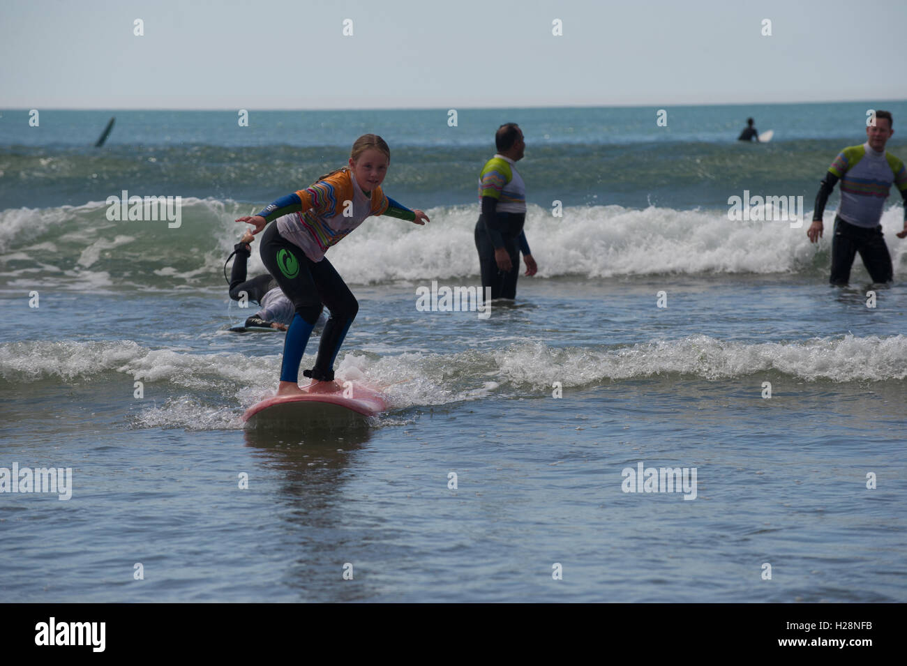 I bambini ad imparare a navigare Foto Stock