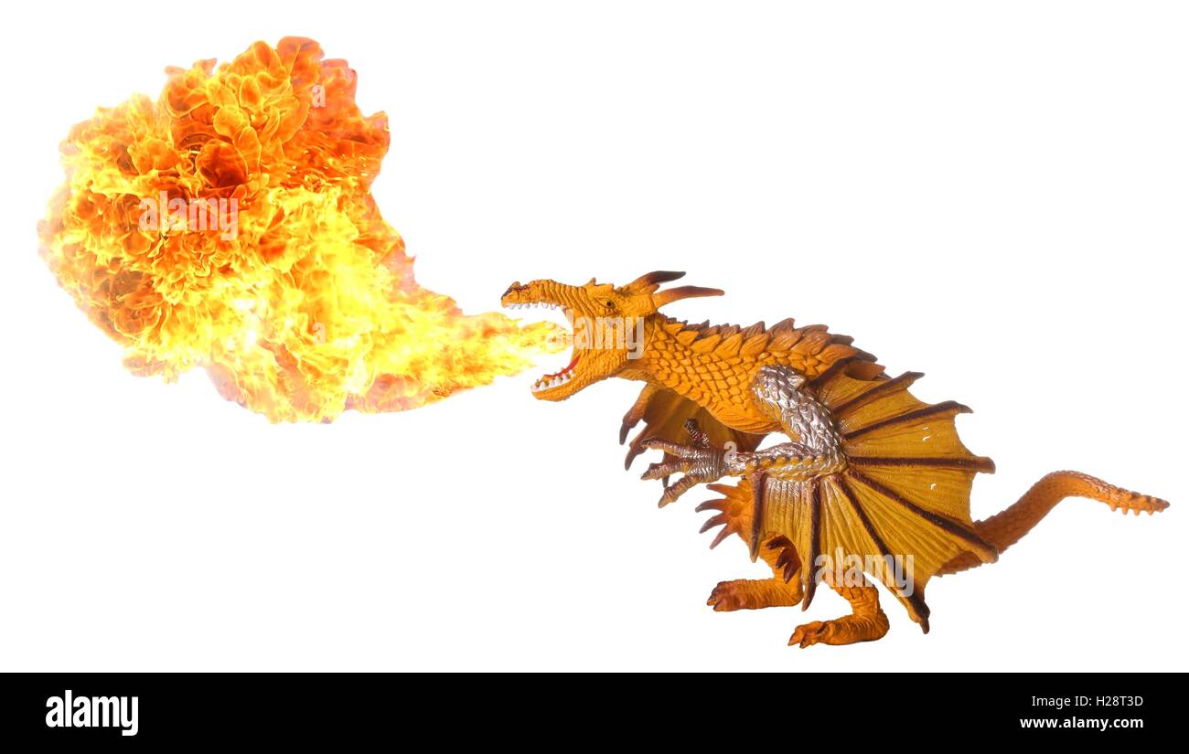 Dragon Fire respiro Foto Stock