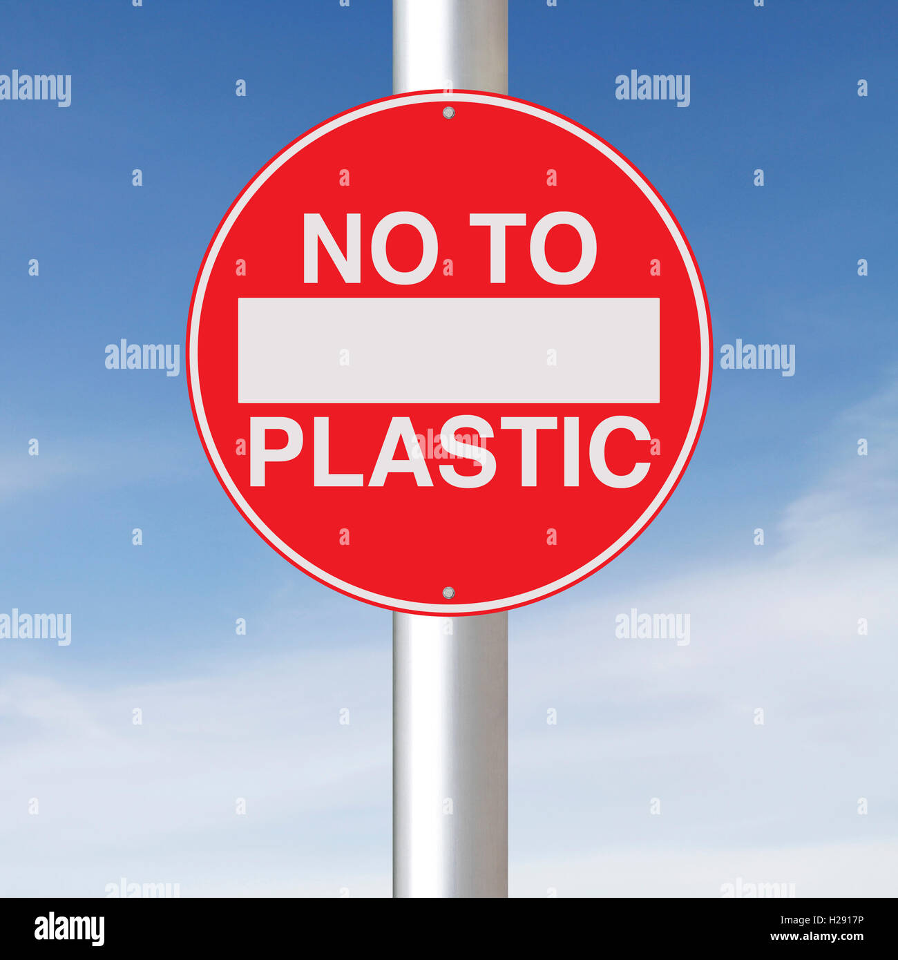 No alla plastica Foto Stock