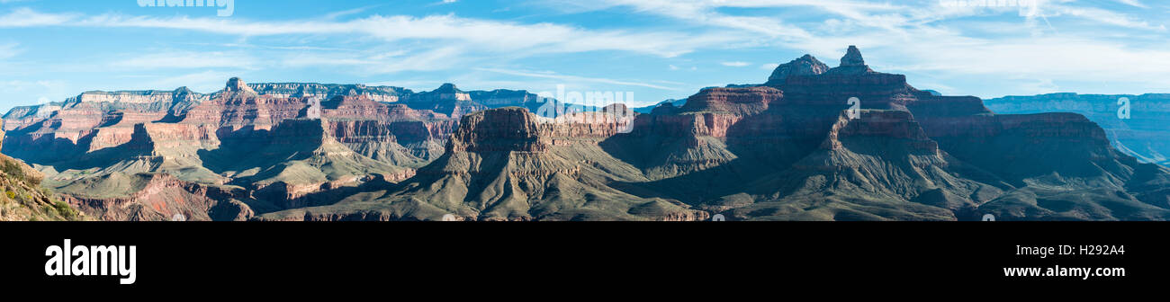 Canyon paesaggio, riggati in pietra arenaria, Grand Canyon, il Parco Nazionale del Grand Canyon, Arizona, Stati Uniti d'America Foto Stock