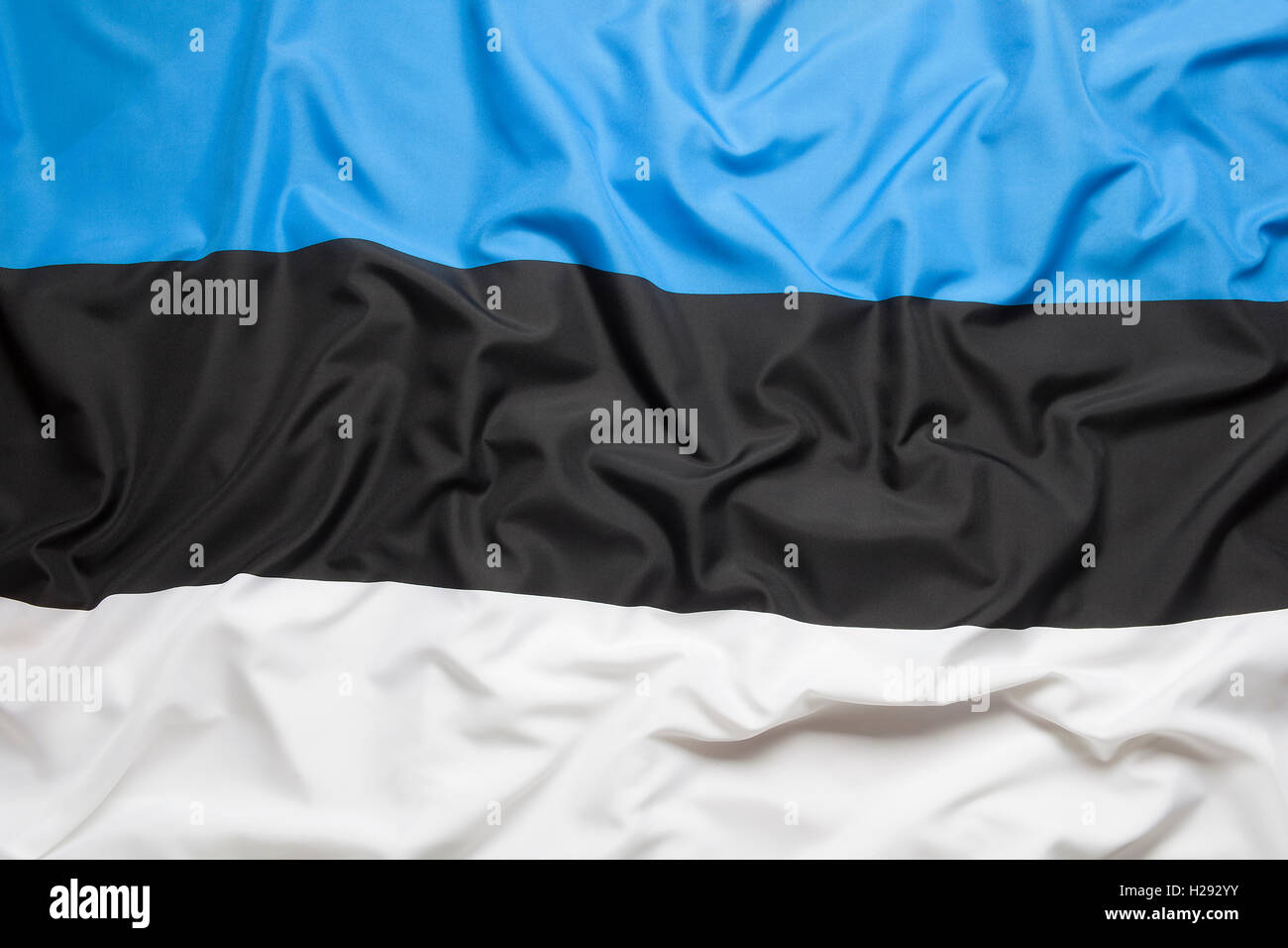 Flag di tessili di Estonia per lo sfondo Foto Stock