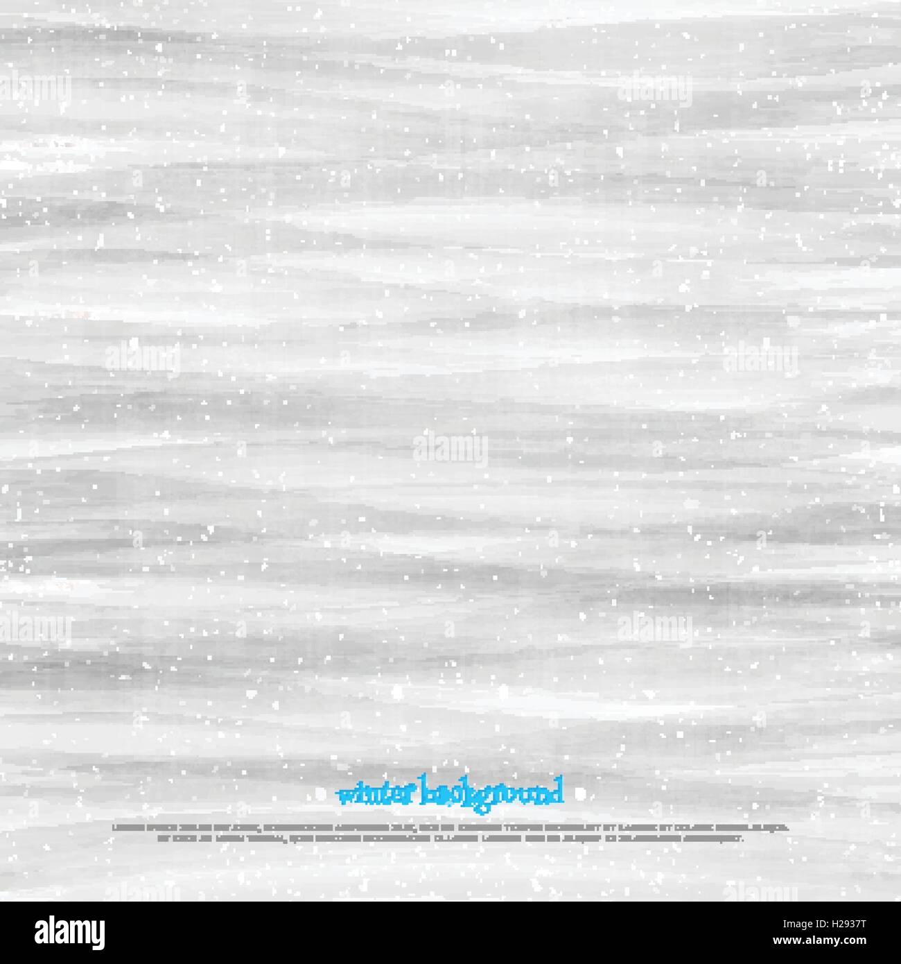 Xmas wallpaper con fiocchi di neve ad acquerello su carta texture. grigio sfondo vettoriale design. Natale disegnati a mano sfondo rétro Illustrazione Vettoriale