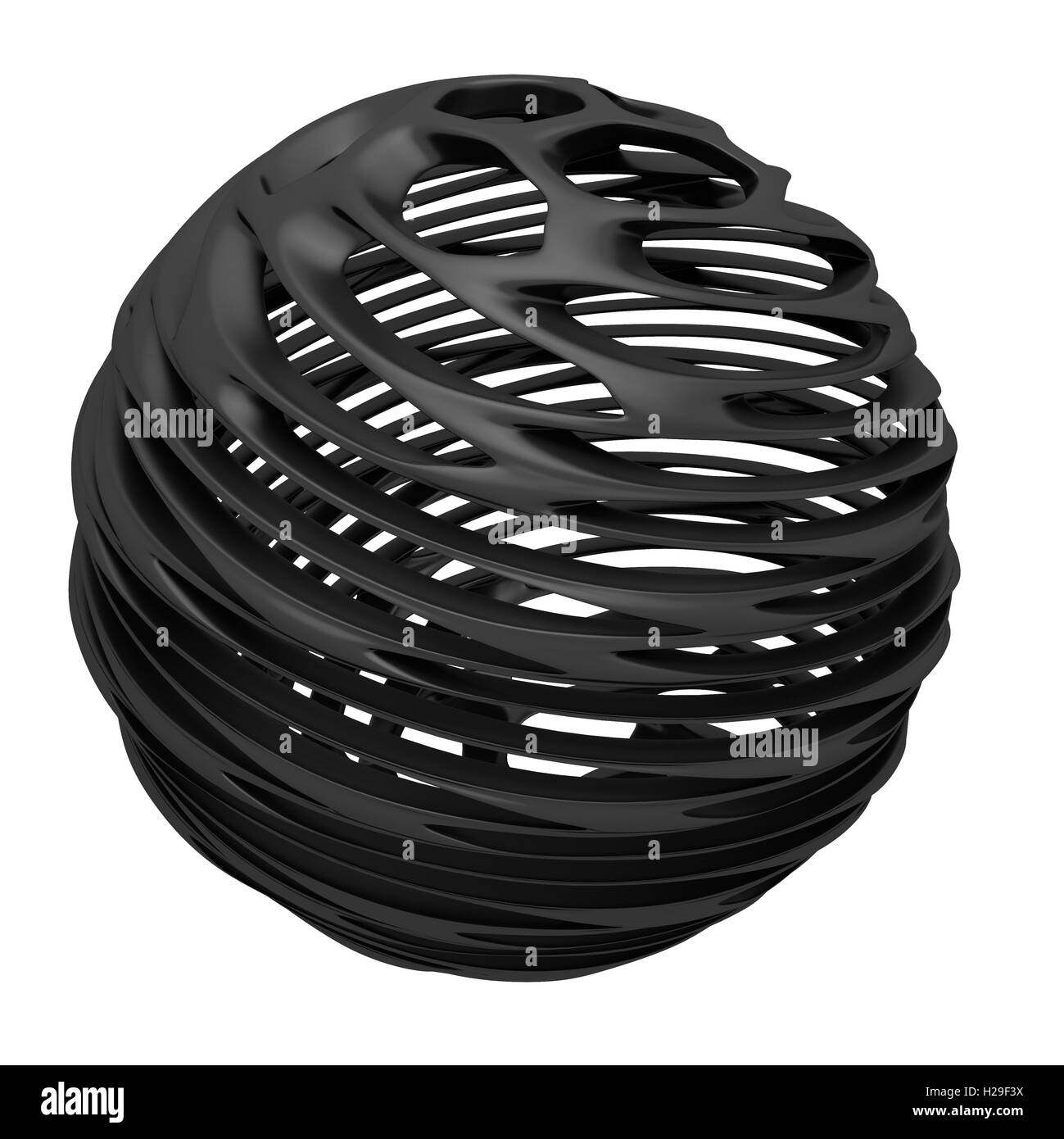 Abstract sfera poligonale di informazioni, 3d segno, elemento di geometria Foto Stock
