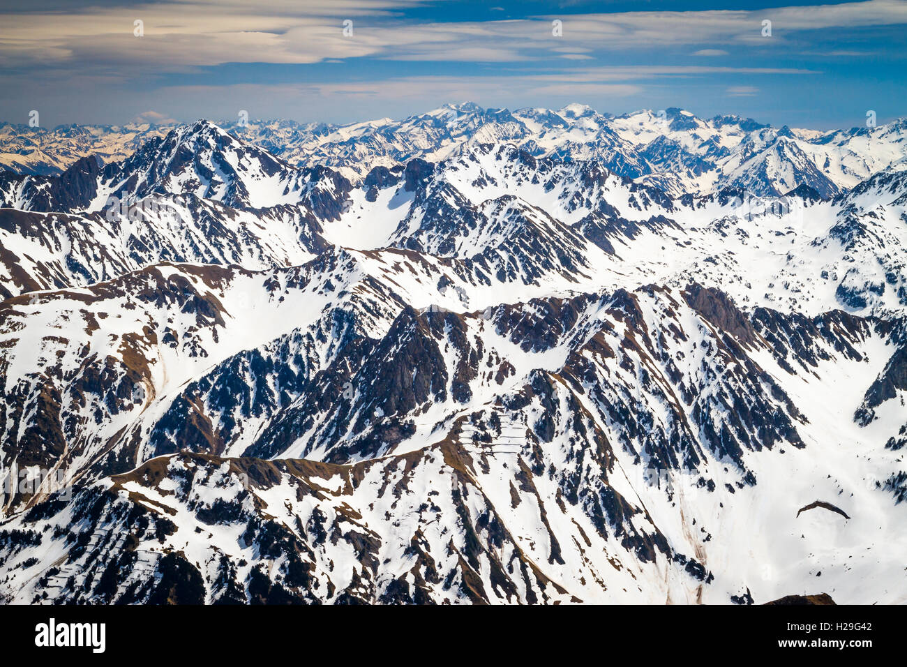 Pirenei mountain range. Foto Stock