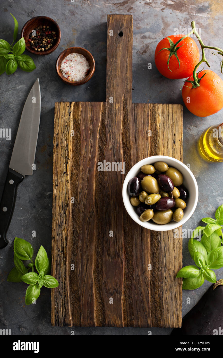 Colorata frutta e verdura sfondo Foto Stock