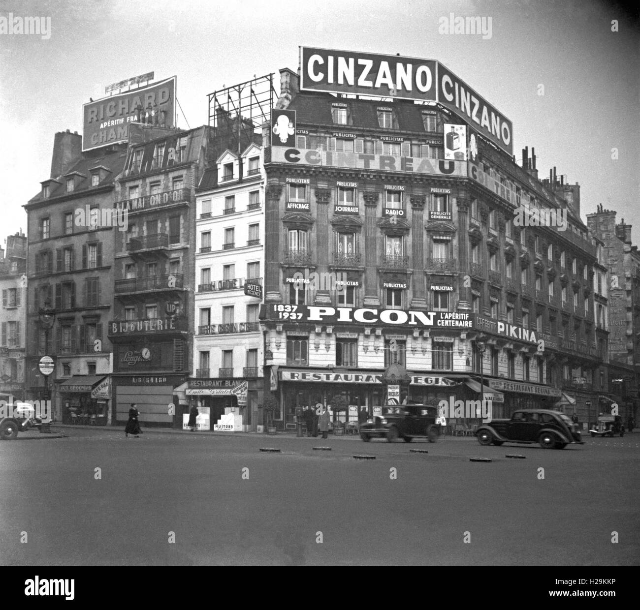 Il Grands Boulevards negli anni trenta del novecento, Parigi, Francia Foto Stock