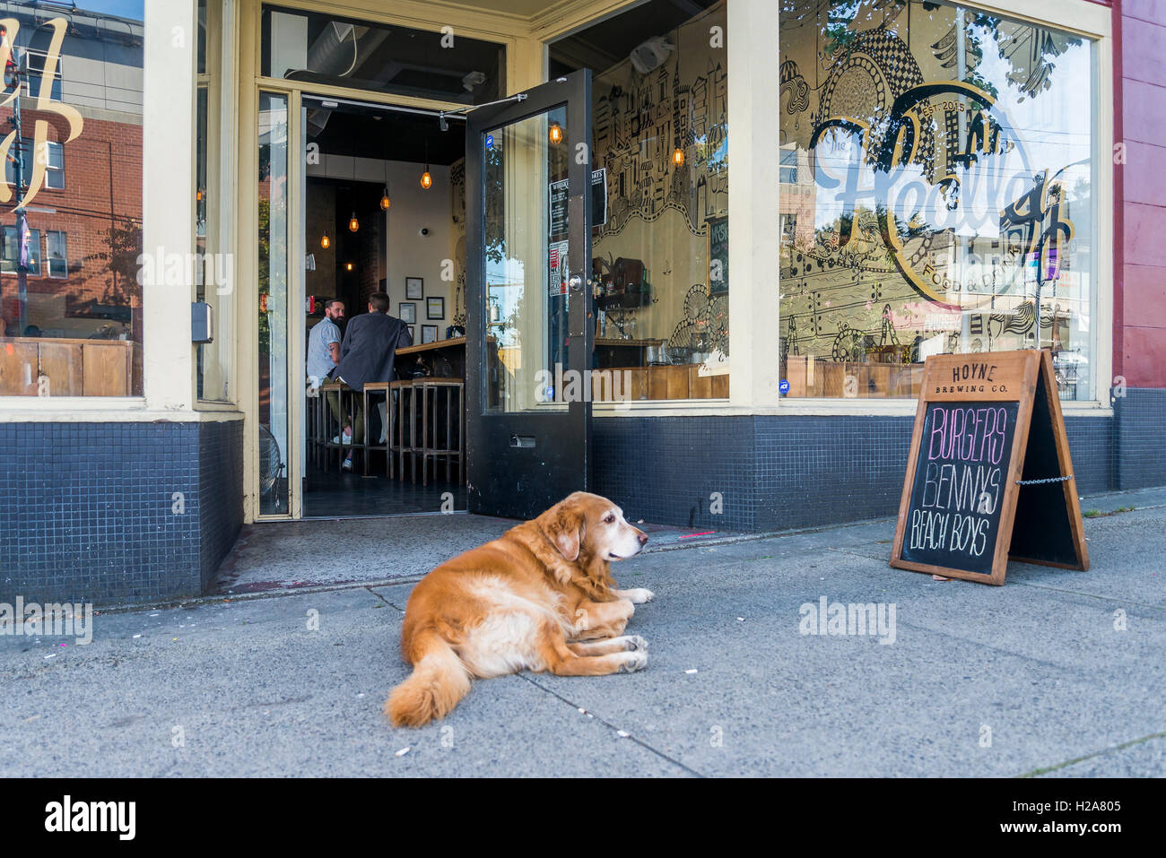 Coffee shop, Downtown Foto Stock