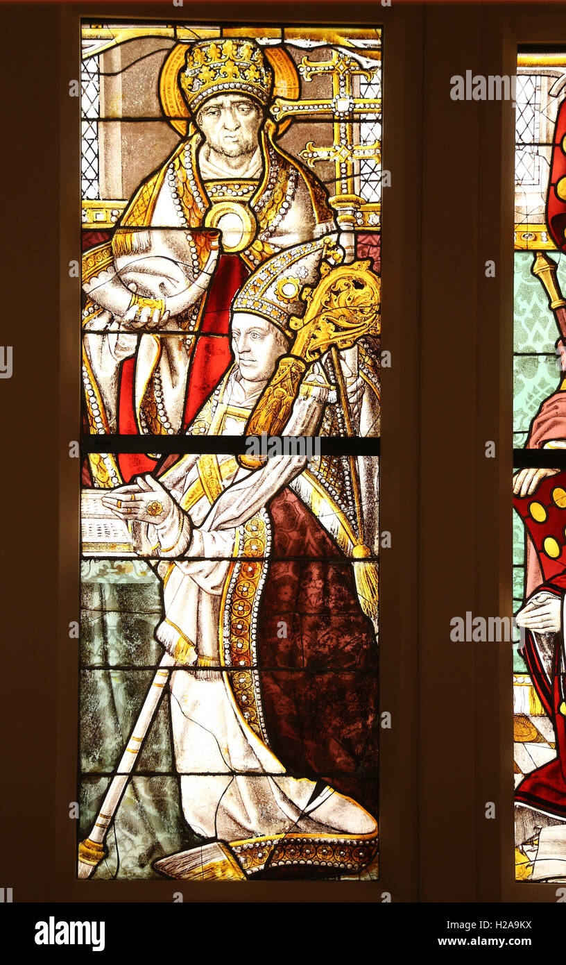 Tardo medievali in vetro colorato. Abbazia cistercense di Mariawald. Germania. 1505-08. Metropolitan Museum of Art. Ny. Stati Uniti d'America. Foto Stock