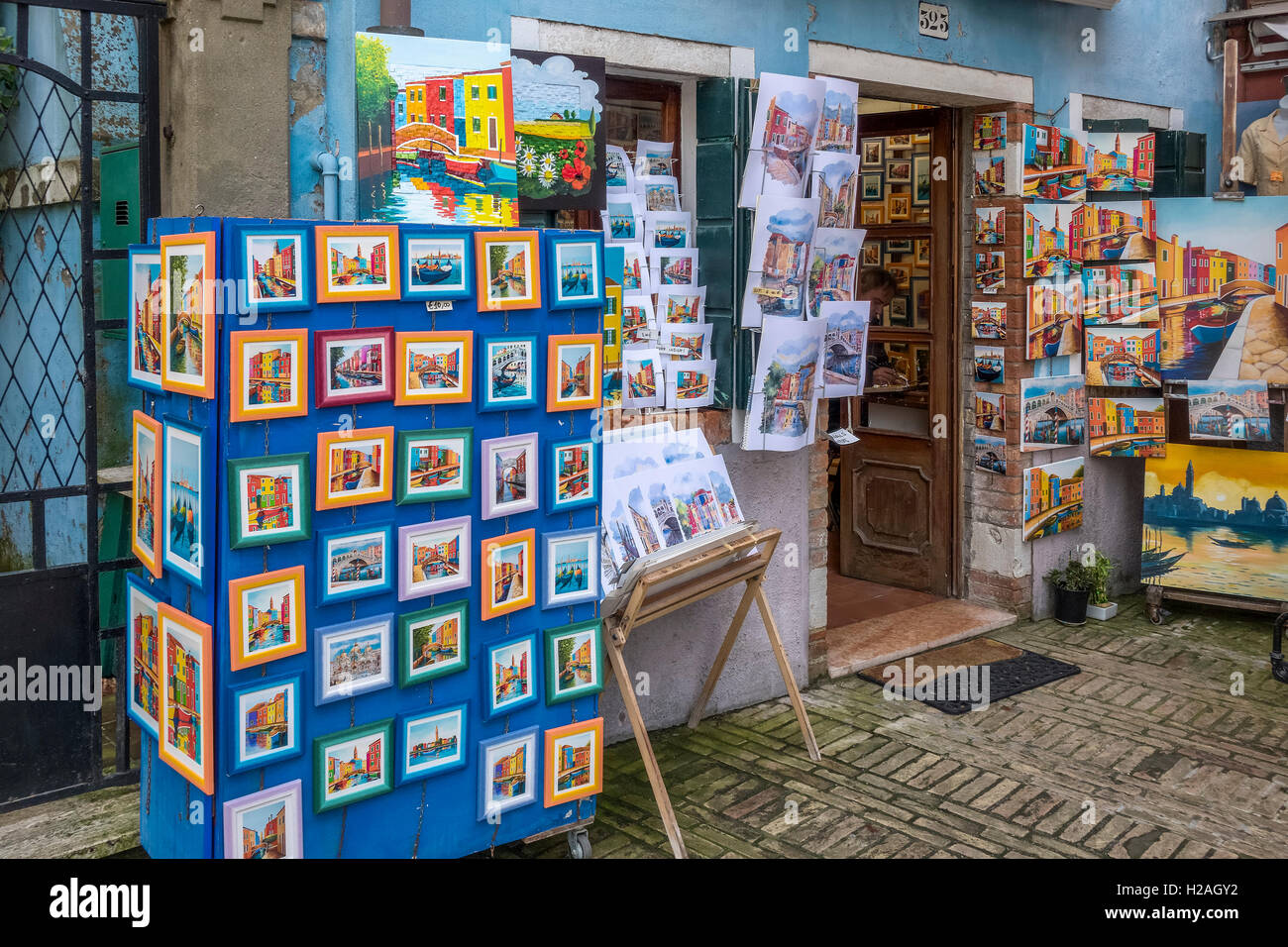 Foto Shop Isola di Burano Venezia Italia Foto Stock