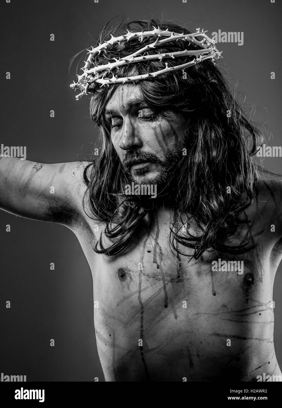 Santo, rappresentazione di Gesù Cristo sulla croce Foto Stock