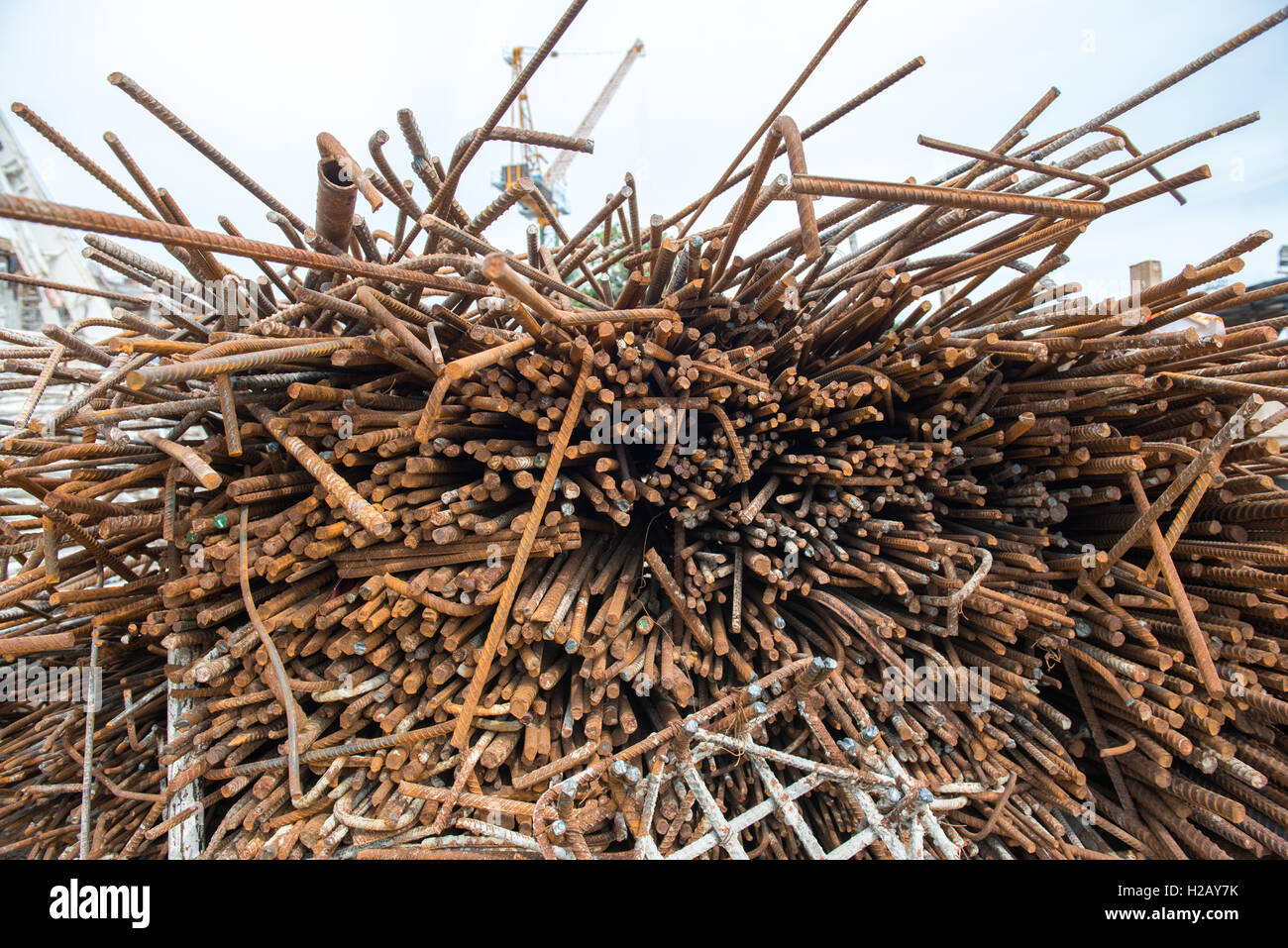 Scarto di acciaio heap Foto Stock