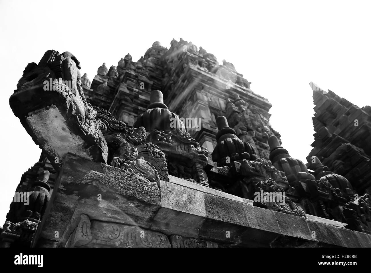 Parte del tempio di Borobudur in Indonesia Foto Stock