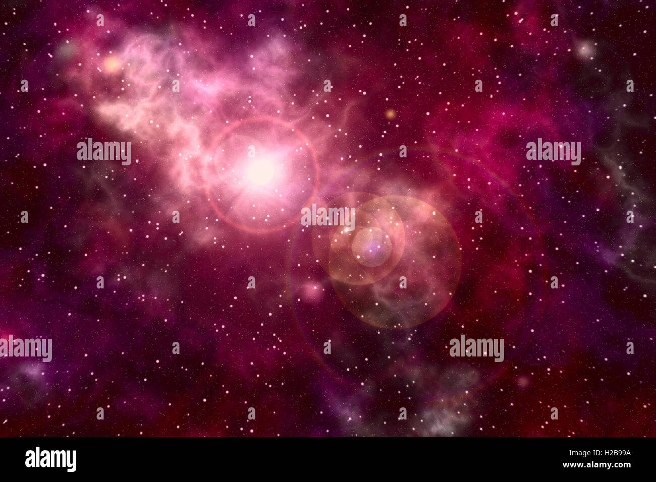 Texture di sfondo in viola con vista artistica su supernova esplosione pattern. Può essere usato come una carta da parati. Foto Stock