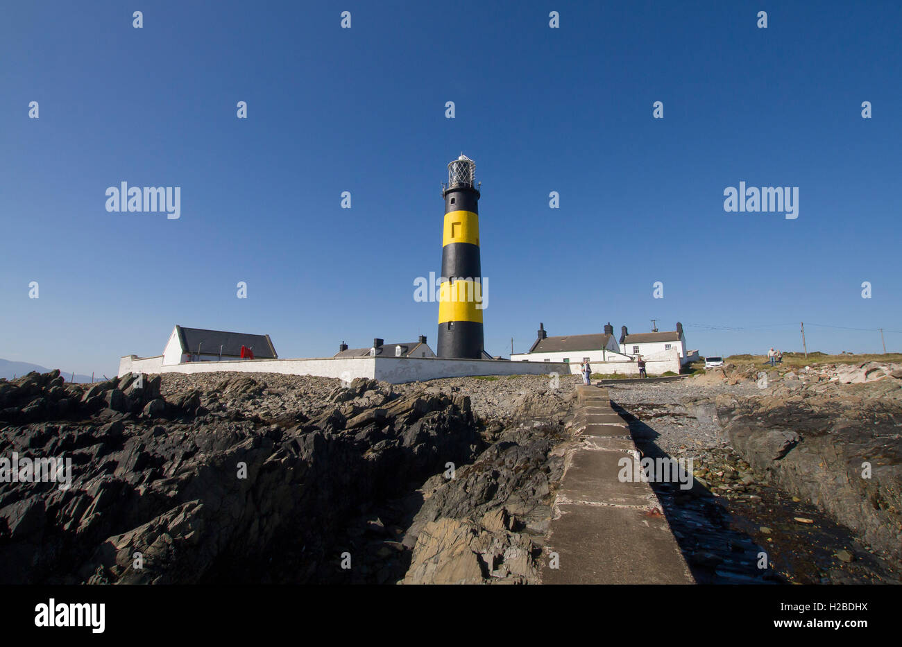 Faro di St John's punto contea di Down Irlanda del Nord Foto Stock