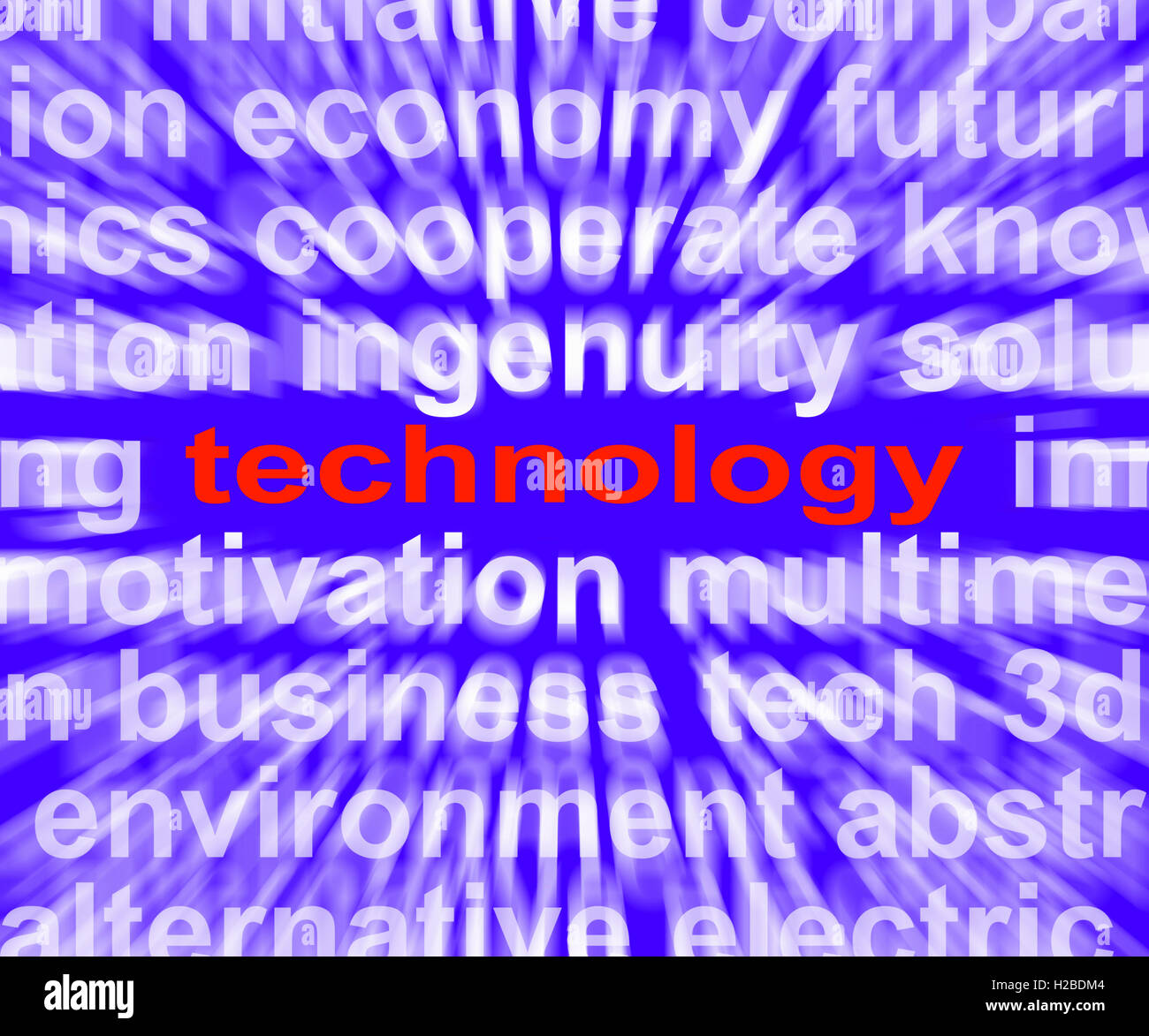 Tecnologia significa sviluppi tecnologici avanza ed evoluti Foto Stock