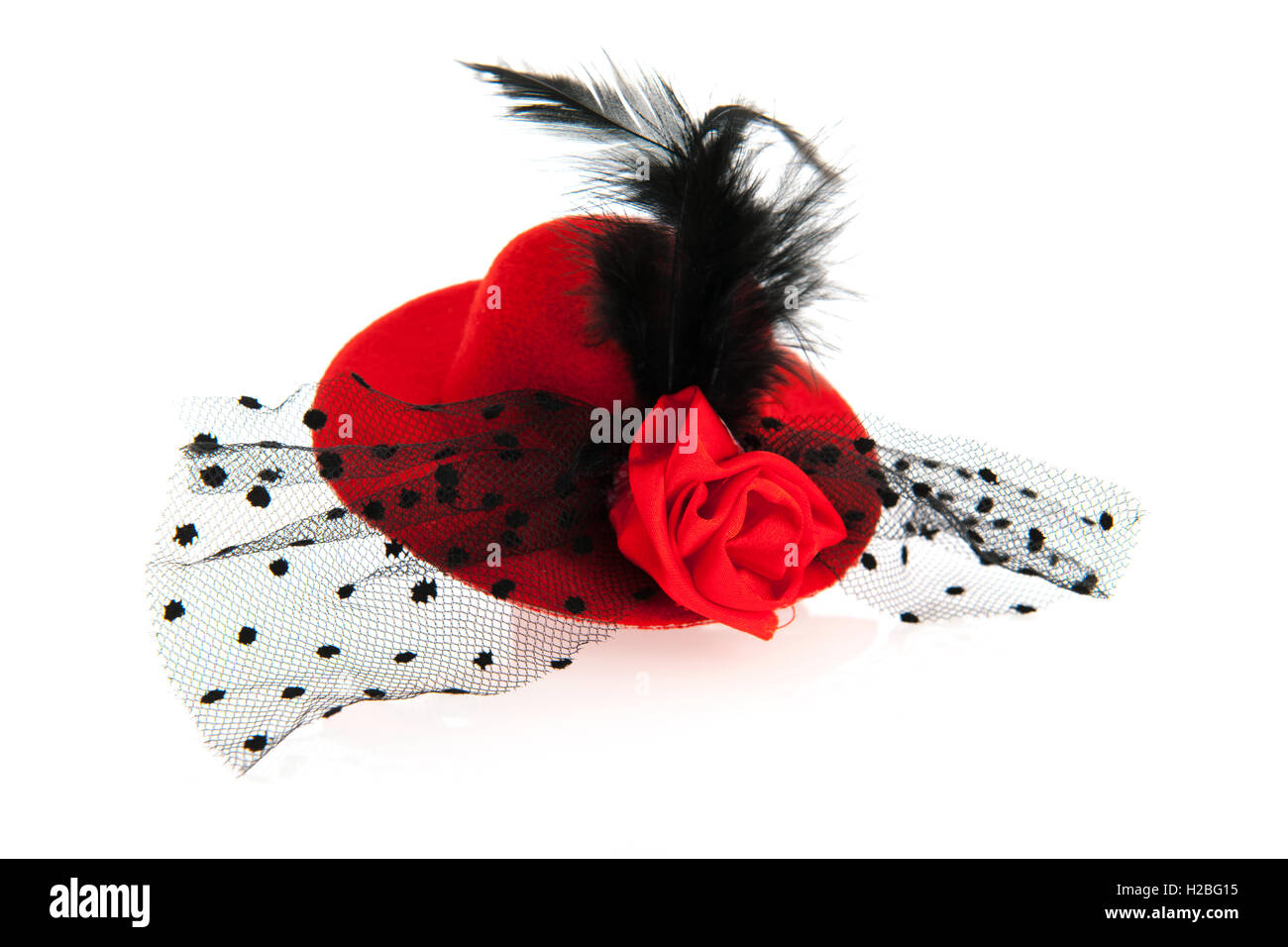 Cappello donna rosso Foto Stock