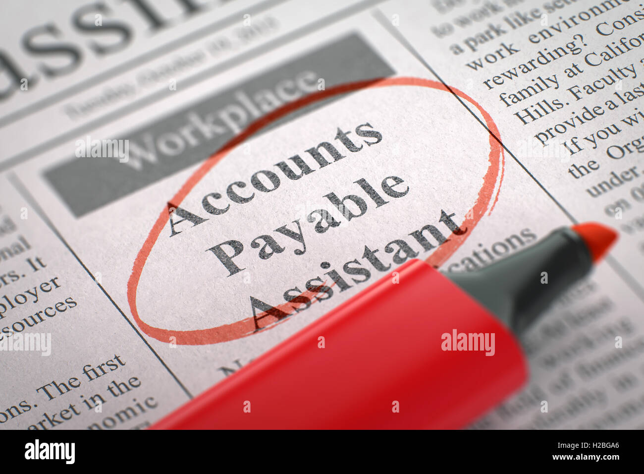 Accounts Payable Assistant entra a far parte del nostro team. 3D. Foto Stock