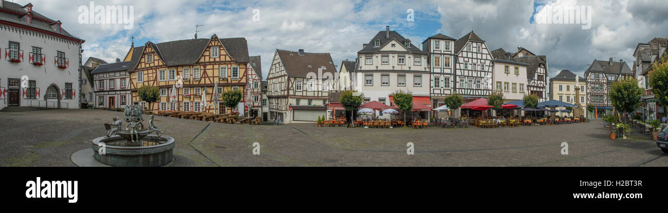 Marktplatz, Altstadt, Linz am Rhein, Renania settentrionale-Vestfalia, Germania Foto Stock