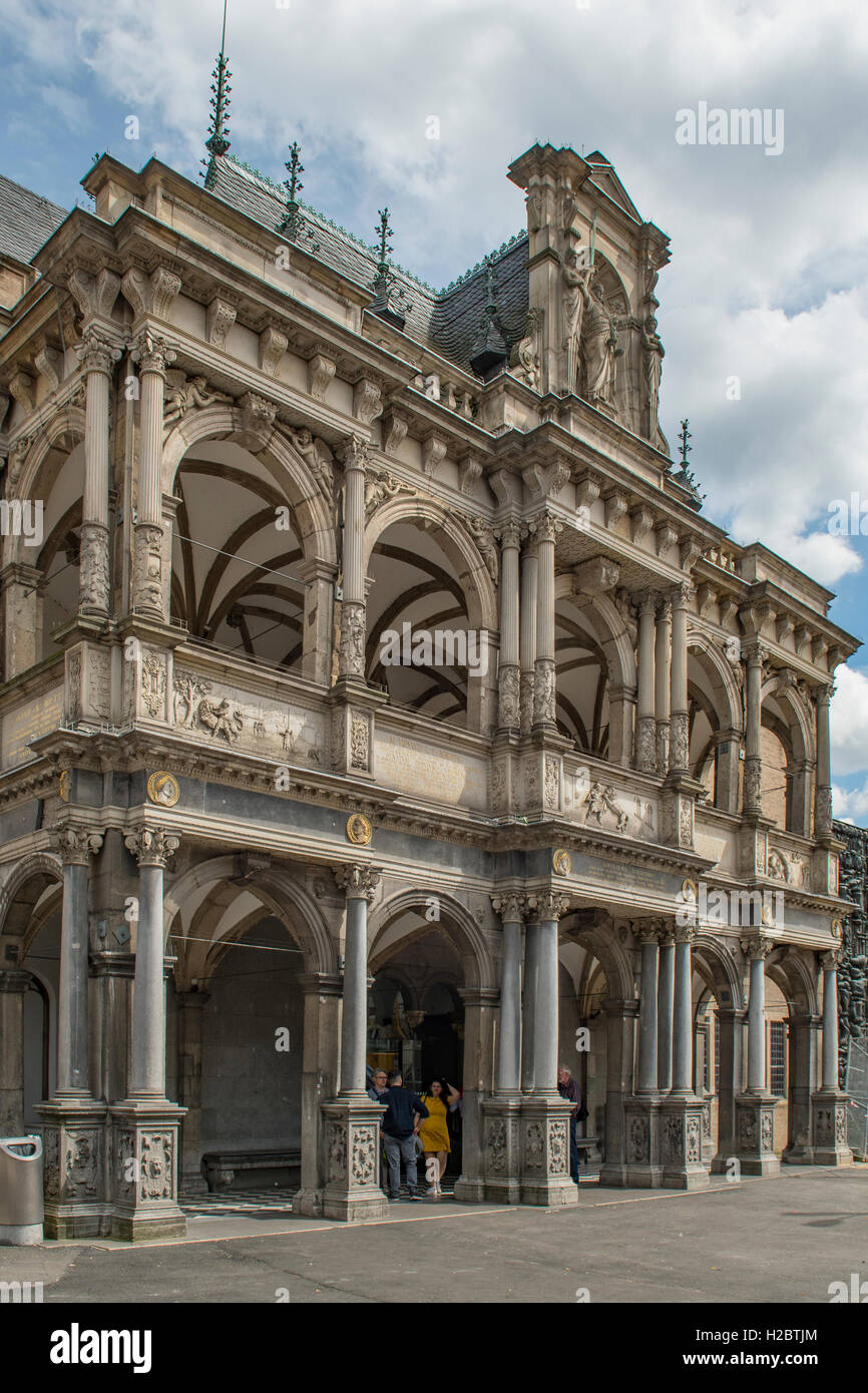 Storico Rathaus, Colonia, Renania settentrionale-Vestfalia, Germania Foto Stock